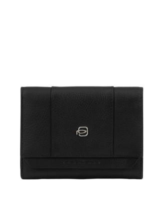 Piquadro - Circle Large Women's Leather Wallet - Black
