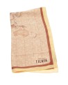 Alviero Martini Prima Classe – Seidenschal mit Geo Classic-Muster und Markenlogo
