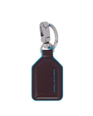  Piquadro - Portachiavi in pelle con moschettone Blue Square