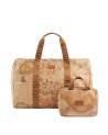 Alviero Martini Prima Classe - Borsone pieghevole da viaggio con mini beauty Geo Soft