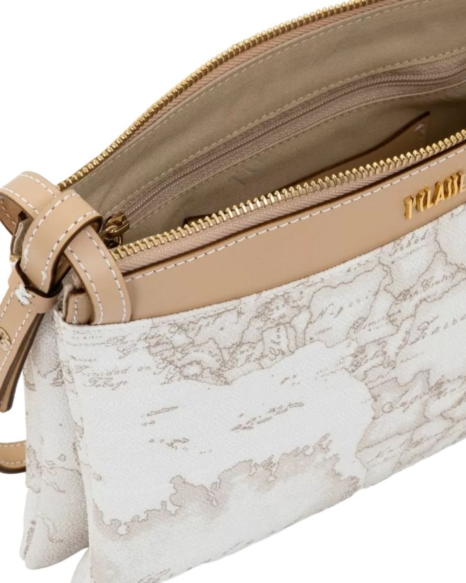 Alviero Martini Prima Classe - Small Geo White Shoulder Bag