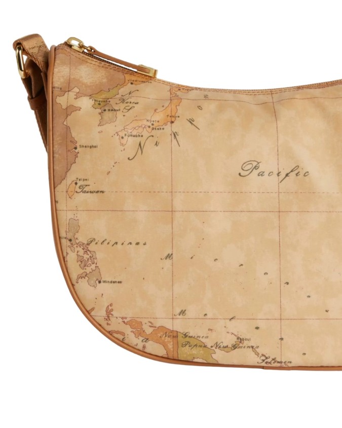 Alviero Martini Prima Classe - Borsa a tracolla mezzaluna media Geo Soft
