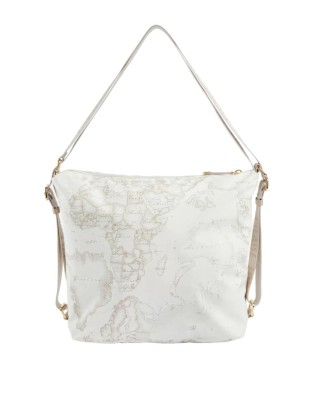 Alviero Martini Prima Classe - Borsa hobo doppia portabilità Geo Soft White 2