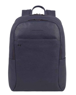 Piquadro - Large Backpack for 15.6" Laptops, Black Square...