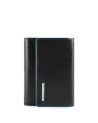 Piquadro - Small women's leather wallet with gusseted coin compartments by Blue Square