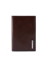 Piquadro - Blue Square Unisex Leather Passport Holder