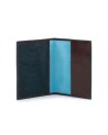 Piquadro - Blue Square Unisex Leather Passport Holder