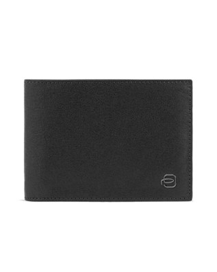 Piquadro - Portafoglio uomo a due scomparti in pelle Black Square