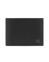 Piquadro - Portafoglio uomo a due scomparti in pelle Black Square