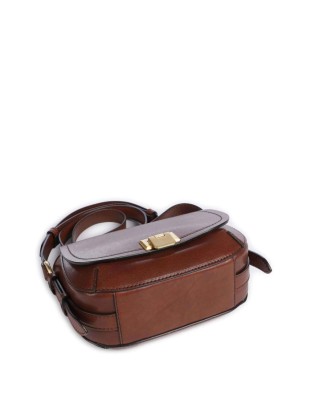 The Bridge  - Borsa a tracolla in pelle con patta Federica 2