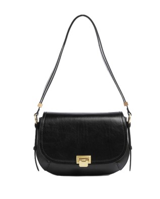  The Bridge - Borsa a tracolla in pelle media con patta Federica