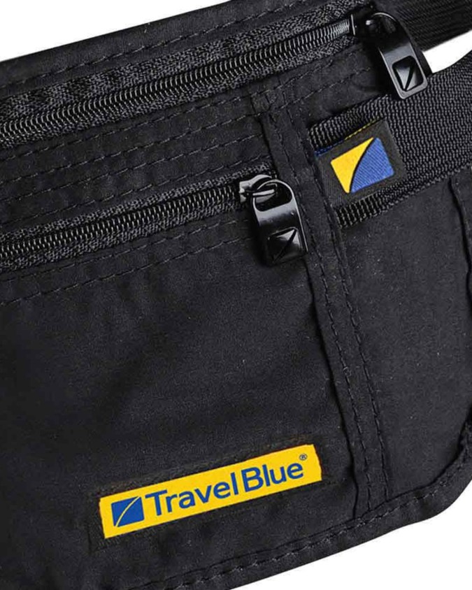 Travel Blue - Marsupio ultra slim in poliestere