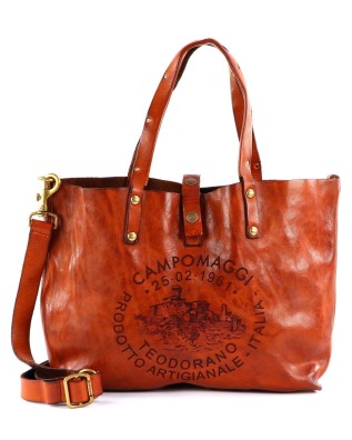 Campomaggi - Large leather tote bag with Teodorano...