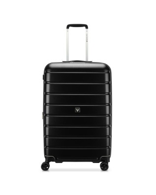 Roncato - Medium-sized expandable RPET suitcase with 4...