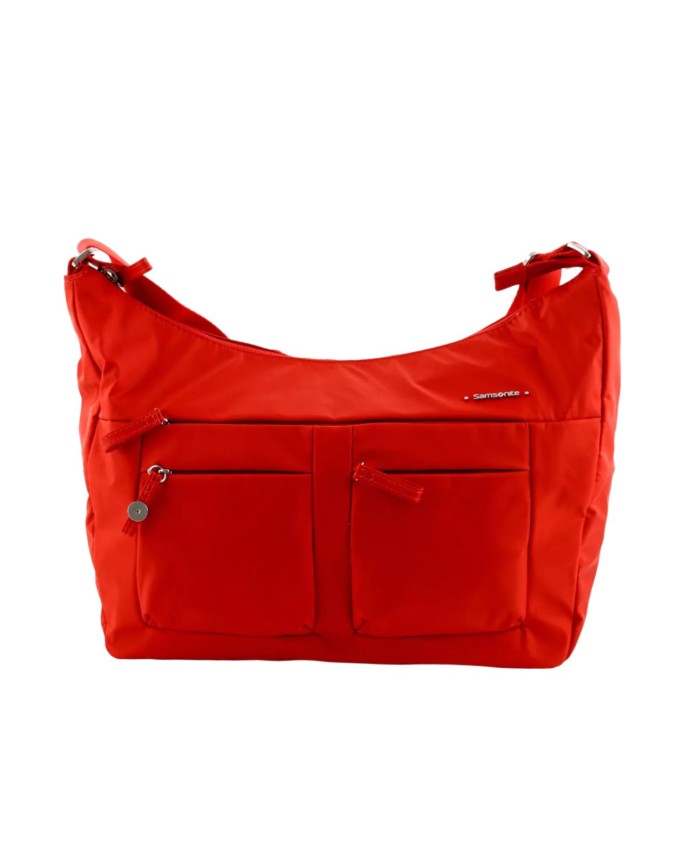  Samsonite - Borsa a tracolla in nylon Media con due tasche