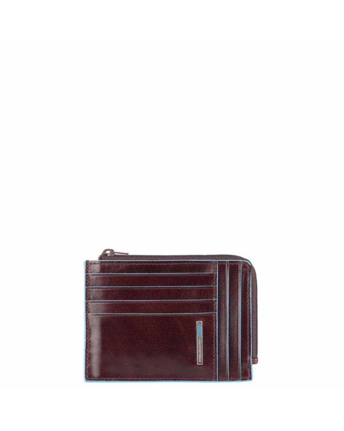 Piquadro - Blue Square Leather Coin...