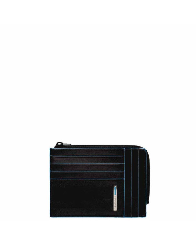Piquadro - Blue Square Leather Coin...