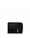 Piquadro - Geldbeutel aus Leder mit Reißverschluss und RFID-Schutz Blue Square