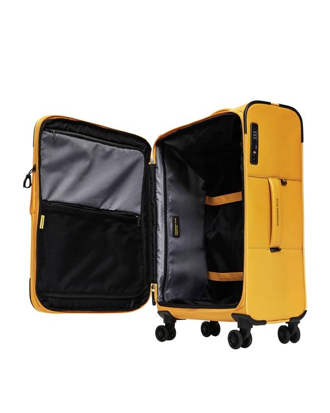 Mandarina Duck - Trolley Soft M espandibile 4 ruote 67 cm in poliestere riciclato Eco Coated