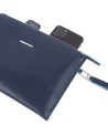 Piquadro - Pochette uomo in pelle sottile porta iPad®mini Blue