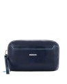 Piquadro - Pochette in pelle a due scomparti Blue Square
