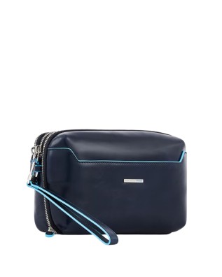  Piquadro - Pochette in pelle a due scomparti Blue Square 2