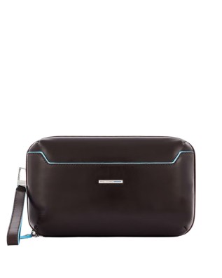 Piquadro - Pochette in pelle a due scomparti Blue Square