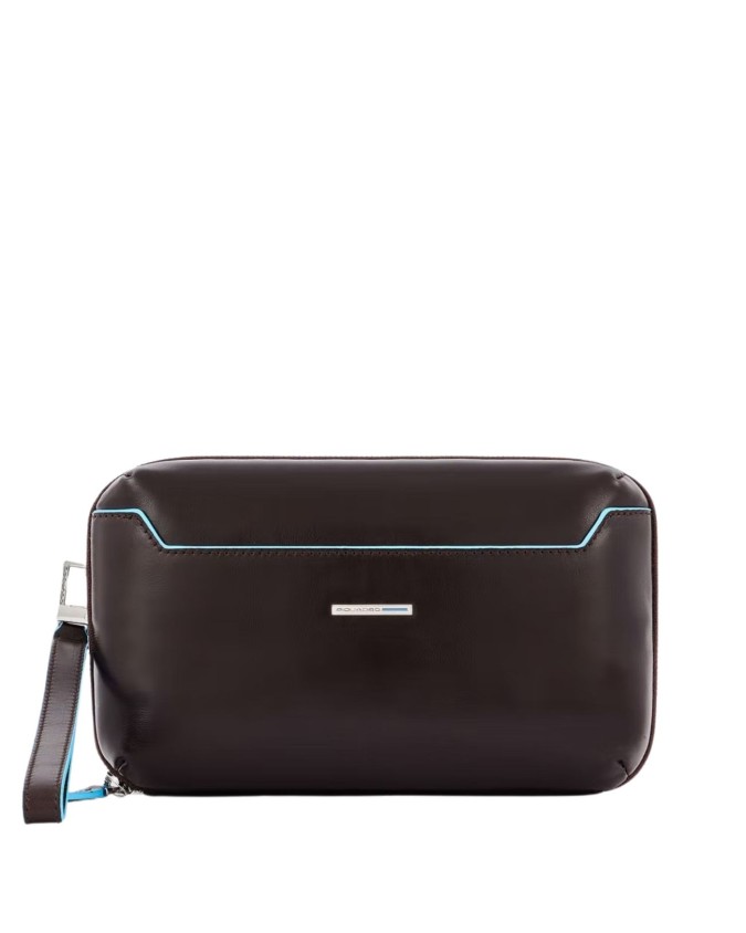Piquadro - Pochette in pelle a due scomparti Blue Square