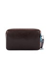 Piquadro - Pochette in pelle a due scomparti Blue Square