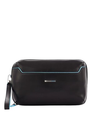 Piquadro - Pochette in pelle a due scomparti Blue Square