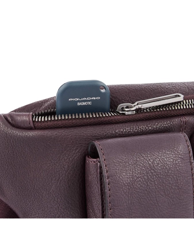 Piquadro - Leder-Gürteltasche mit...