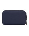 Piquadro - Brief 2: A two-compartment clutch made of leather and fabric with a credit card holder