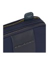 Piquadro - Brief 2: A two-compartment clutch made of leather and fabric with a credit card holder