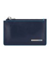 Piquadro - Clutch aus feinem Leder mit abnehmbarem Schulterriemen Blue Square