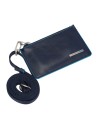 Piquadro - Clutch aus feinem Leder mit abnehmbarem Schulterriemen Blue Square