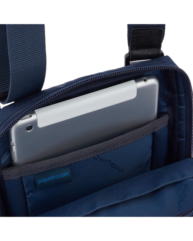 Piquadro - Small leather and fabric...