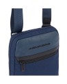 Piquadro - Small leather and fabric crossbody bag for the iPad mini by Keith