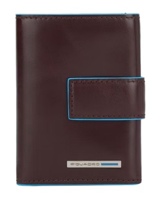  Piquadro - Portafoglio uomo tascabile con porta monete Blue
