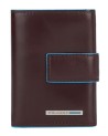 Piquadro - Blue Square Men's Pocket Wallet with Coin Pocket