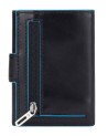 Piquadro - Blue Square Men's Pocket Wallet with Coin Pocket