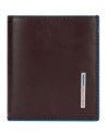Piquadro - Blue Square Vertical Men's Wallet with Credit Card Slots