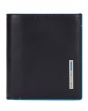Piquadro - Vertikale Herrenbrieftasche mit Kreditkartenfächern Blue Square