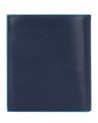 Piquadro - Blue Square Vertical Men's Wallet with RFID Coin Pocket