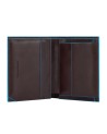 Piquadro - Blue Square Vertical Men's Wallet with RFID Coin Pocket