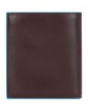 Piquadro - Vertikale Herrenbrieftasche mit RFID-geschütztem Münzfach Blue Square