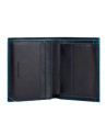 Piquadro - Blue Square Vertical Men's Wallet with RFID Coin Pocket