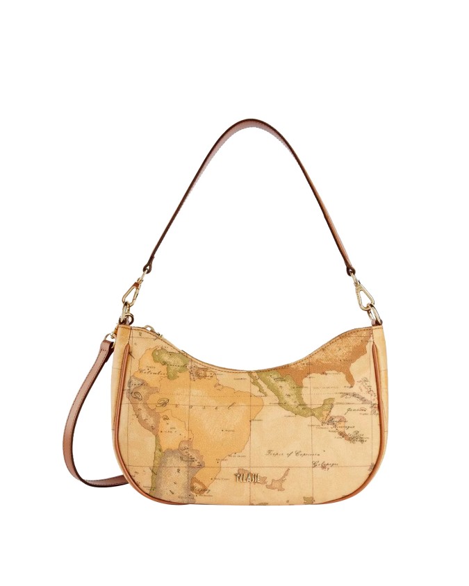 Alviero Martini Prima Classe - Borsa sottospalla in tessuto goffrato Geo Classic