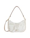 Alviero Martini Prima Classe - Borsa sottospalla con tracolla in tessuto Geo White