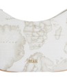 Alviero Martini Prima Classe - Borsa sottospalla con tracolla in tessuto Geo White