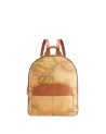 Alviero Martini Prima Classe - Zaino con doppia zip in tessuto goffrato Geo Classic